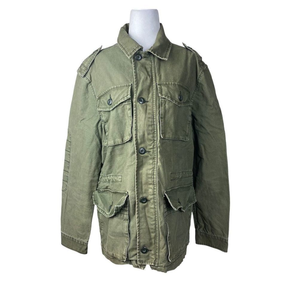 Vintage Converse Jacket Womens Small Green Bomber Military Field Jacket Rare